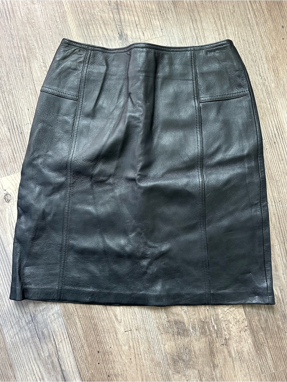 Vintage Wili Smith Collection Leather Black Mini Skirt Genuine Leather 90s Y2K